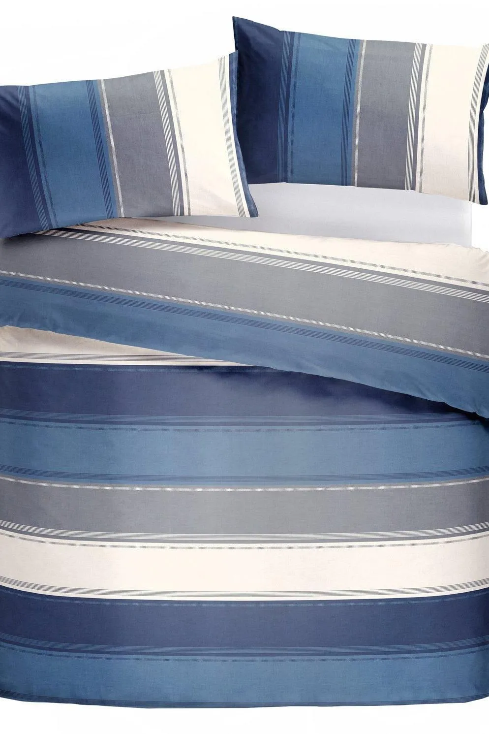 Fusion 'Betley' Classic Wide Stripe Duvet Cover Set in Blue 3