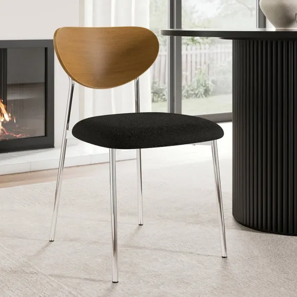 Finn Curved Back Dining Chair, Faux Leather