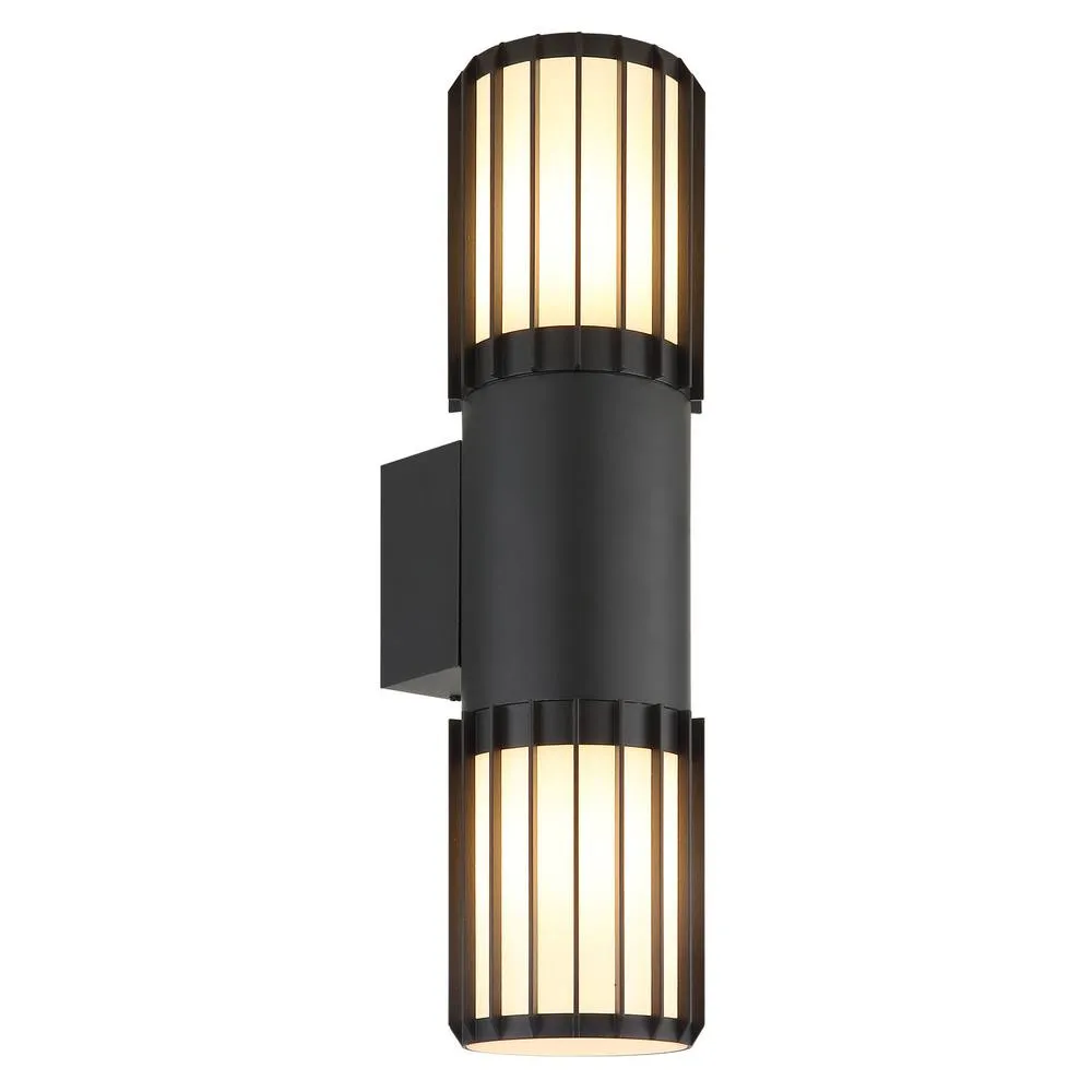 Netlighting Mervin Outdoor Up Down Wall Lamp Matt Anthracite 2x E27 in Grey 3