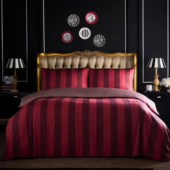Laurence Llewelyn-Bowen Festivo Circus Stripe 100% Cotton Duvet Cover & Pillowcase Set 1