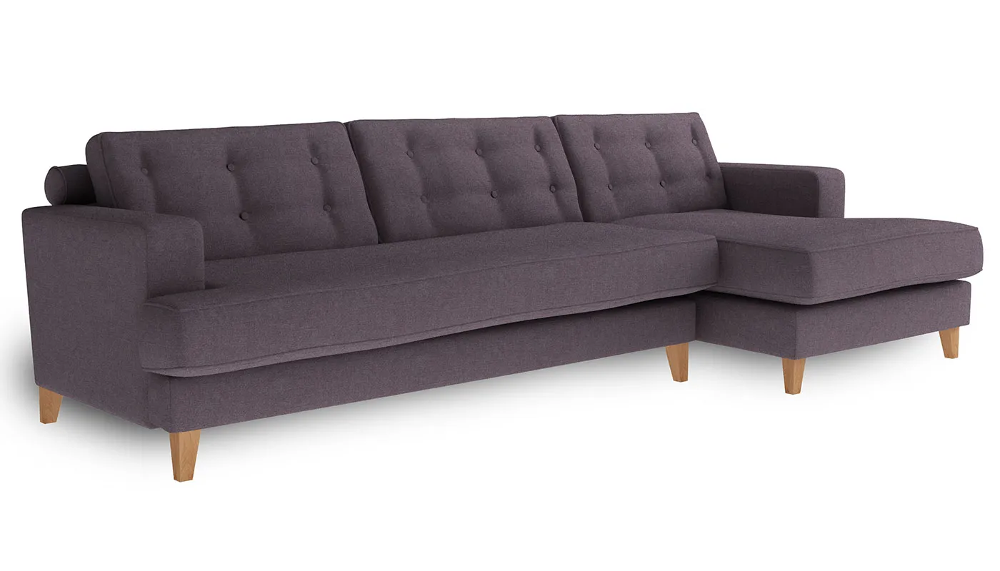 Heal's Mistral Right Hand Facing Corner Sofa Linen Shadow Natural Feet
