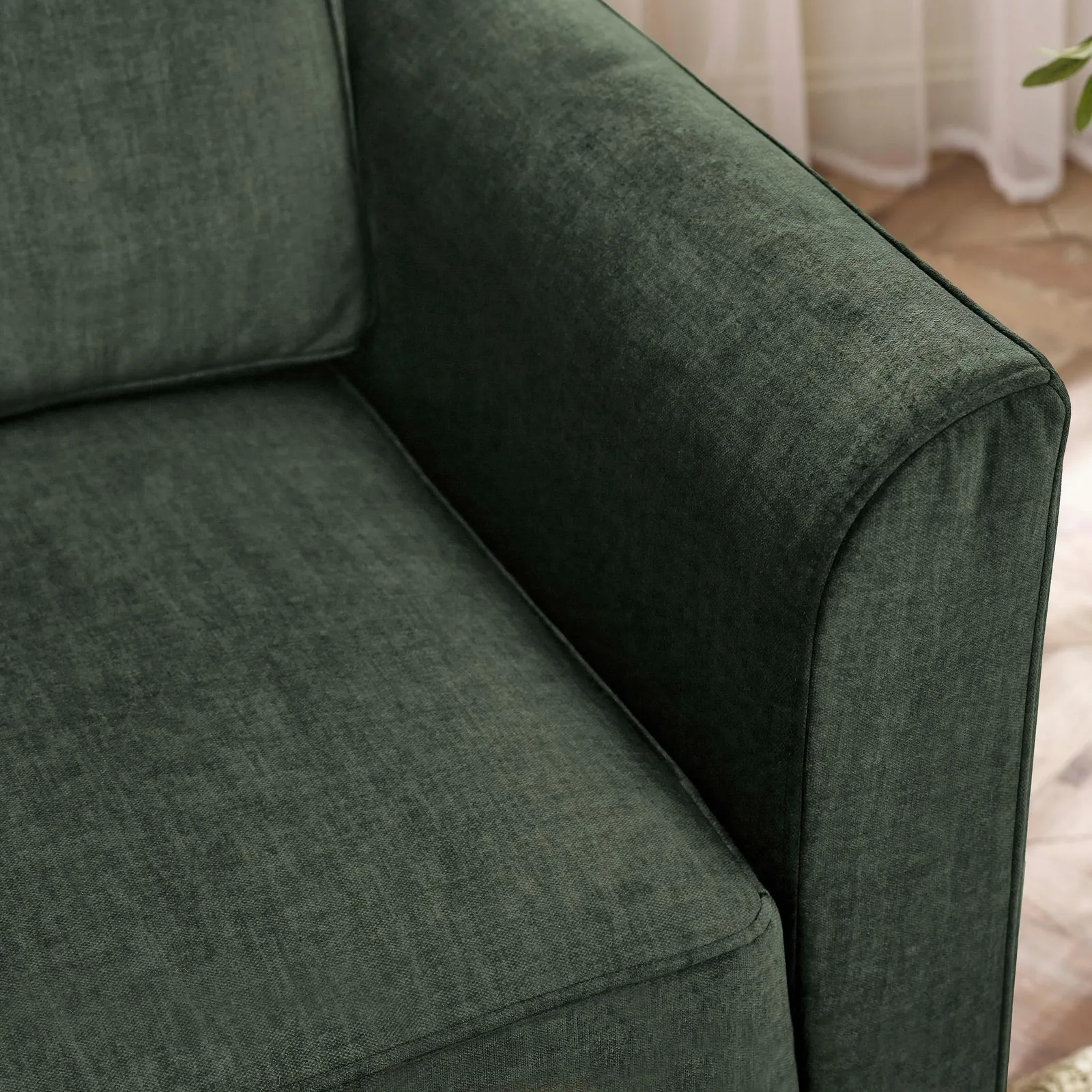FurnitureboxUK Logan Fabric 2 Seater Sofa in Green 5