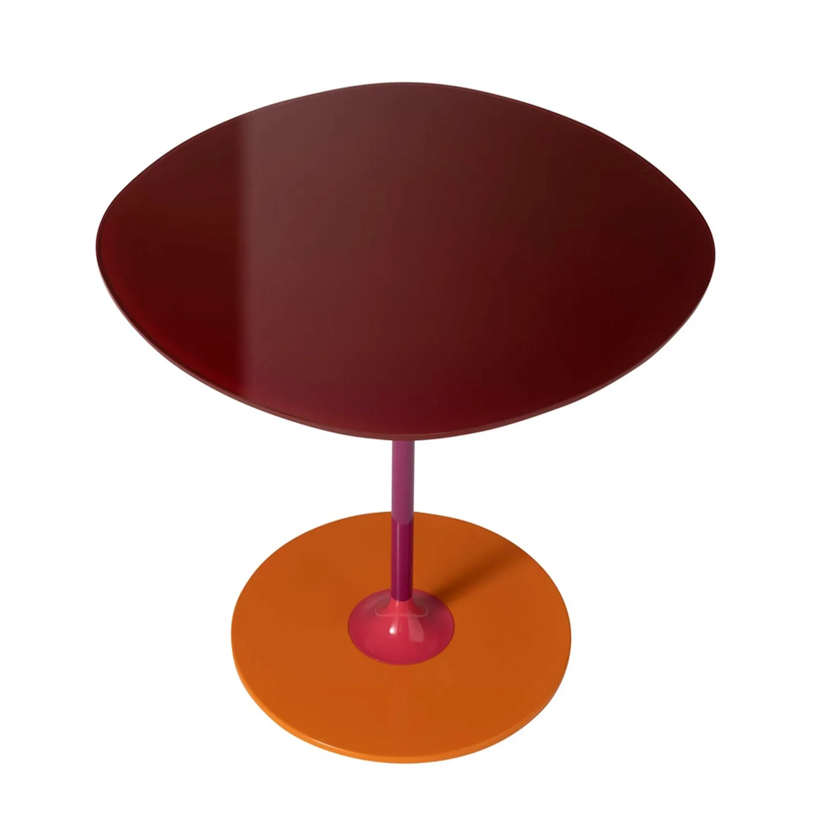 Kartell Thierry Side Table 45X45X45 Burgundy, Round, Red Glass | Barker & Stonehouse 4