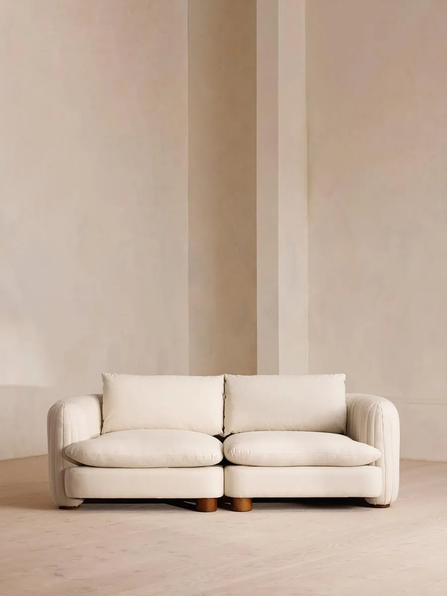 Vivienne Modular Sofa, Three Seater, Linen, Bisque