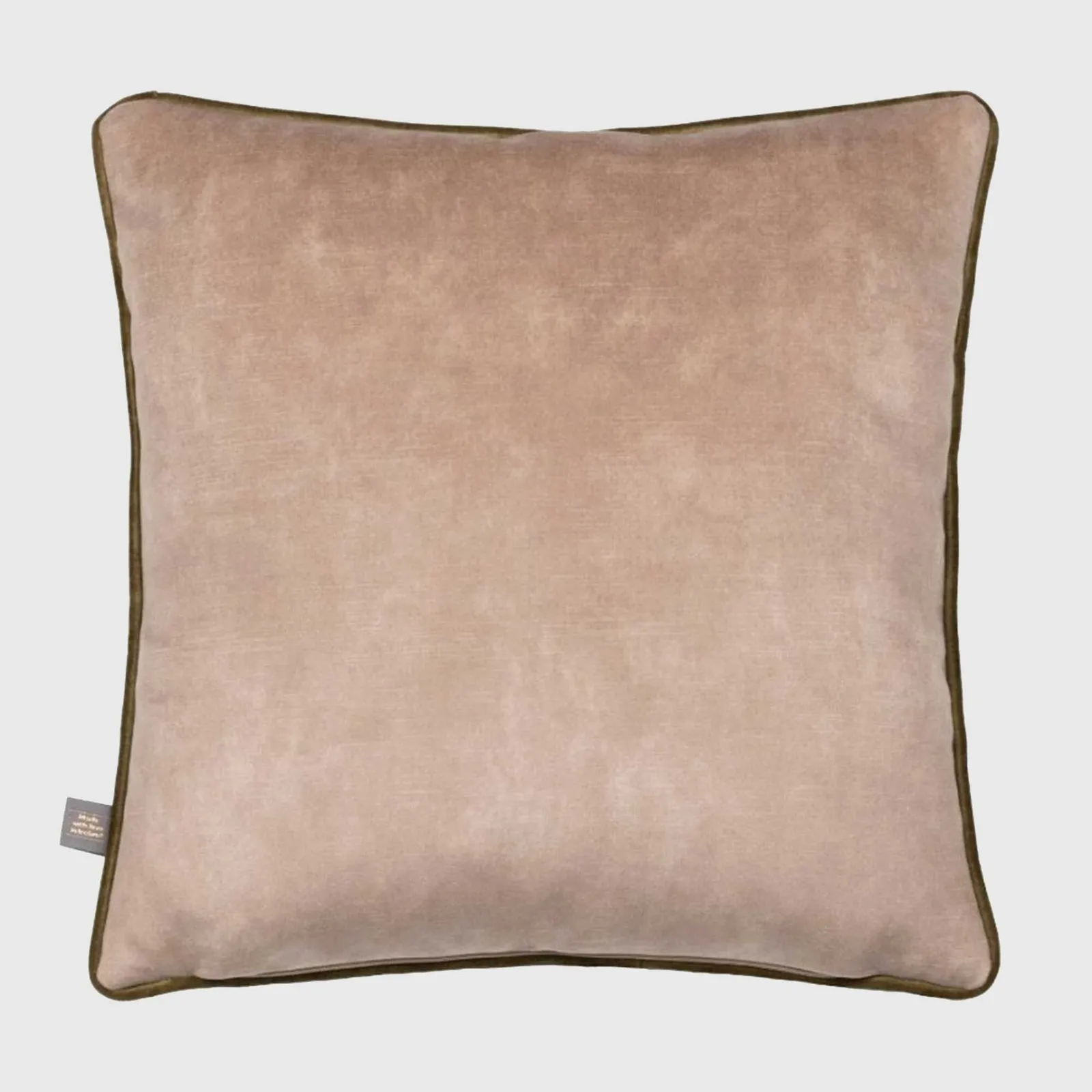 Two Tone Olive & Camel Cushion, Square, Green Polyester | Barker & Stonehouse 2