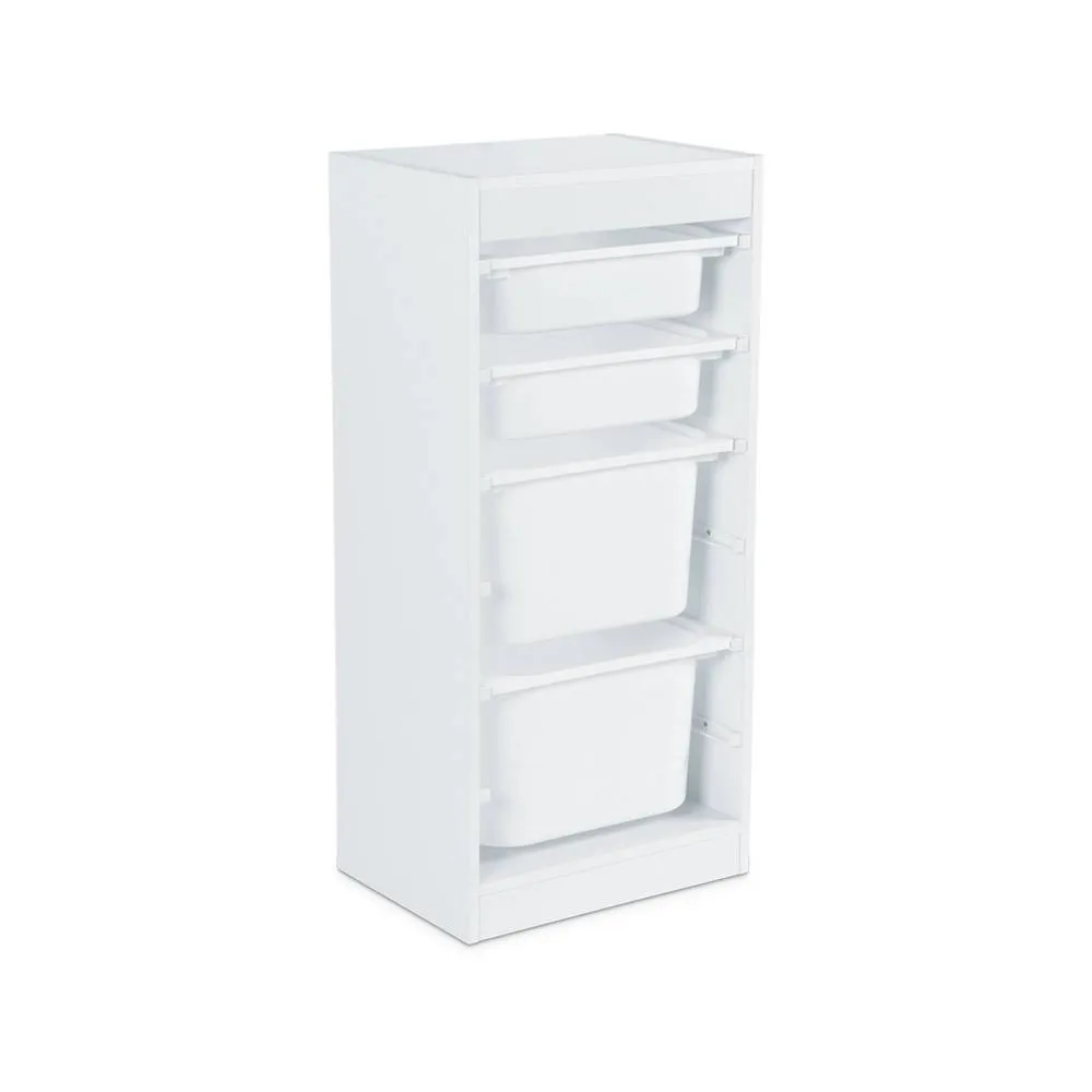 sweeek Children's storage unit with 4 storage bins in White 2