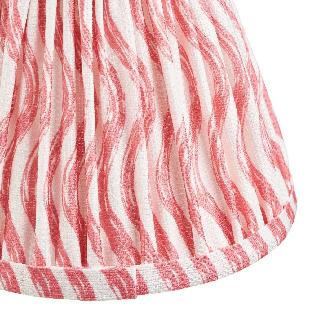 Netlighting Burley Rechargeable Wall Light Pink Fabric Ripple Shade 16cm 6