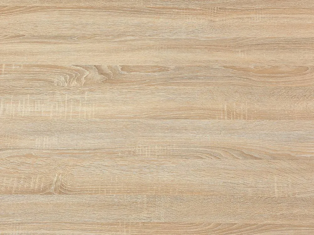 Vente-unique Dining Table for 6 People In MDF & Steel - Light Natural & Black in Light Oak 6