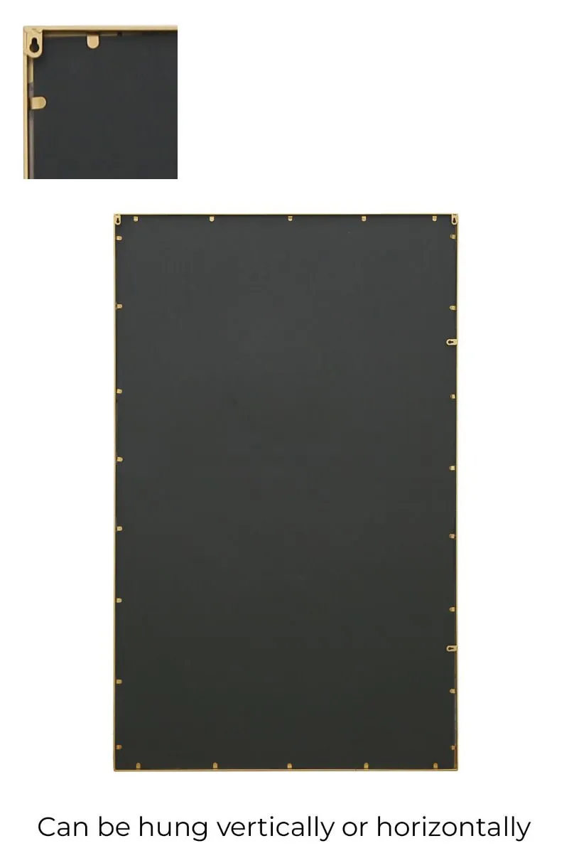 MirrorOutlet Gold Modern Wall & Leaner Mirror 71" X 43" (180 x 110CM) 5