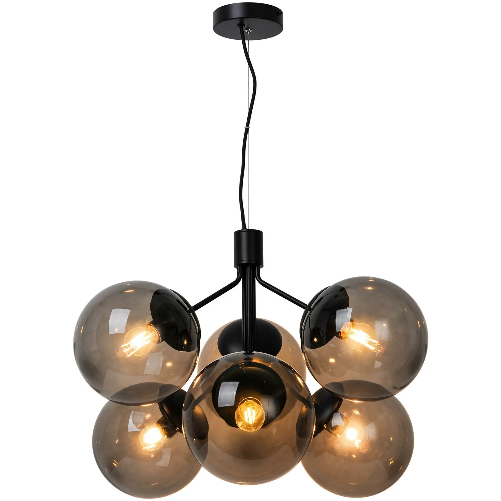 Nordlux Ivona Pendant Light Black Glass Dining Room E27 Mains 3