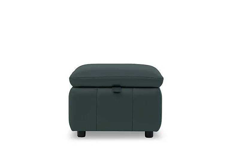 Dolomite Leather Storage Footstool
