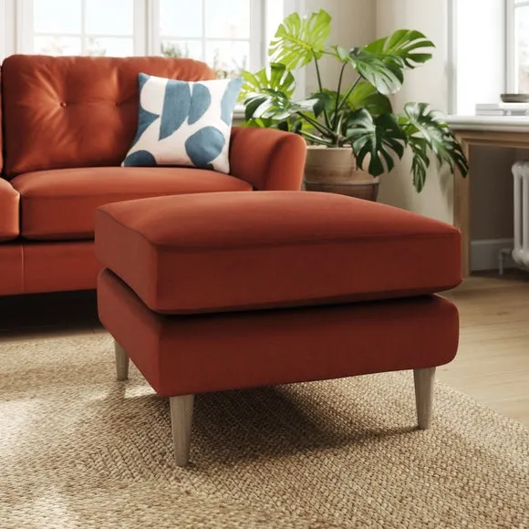 Sven Opulent Velvet Footstool 1