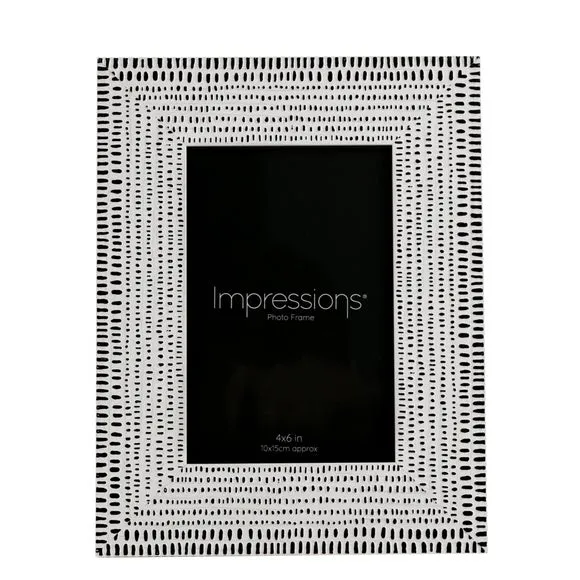 Impressions Monochrome Patterned Photo Frame 2