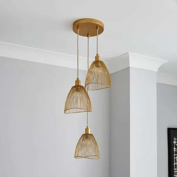 Elements Jaula 3 Light Cluster Ceiling Light 2