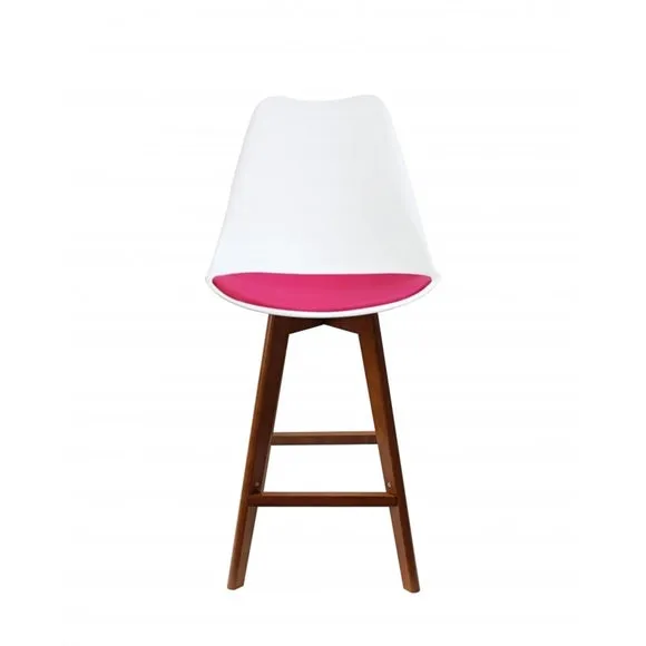 Fusion Living Soho White Plastic Bar Stool 3