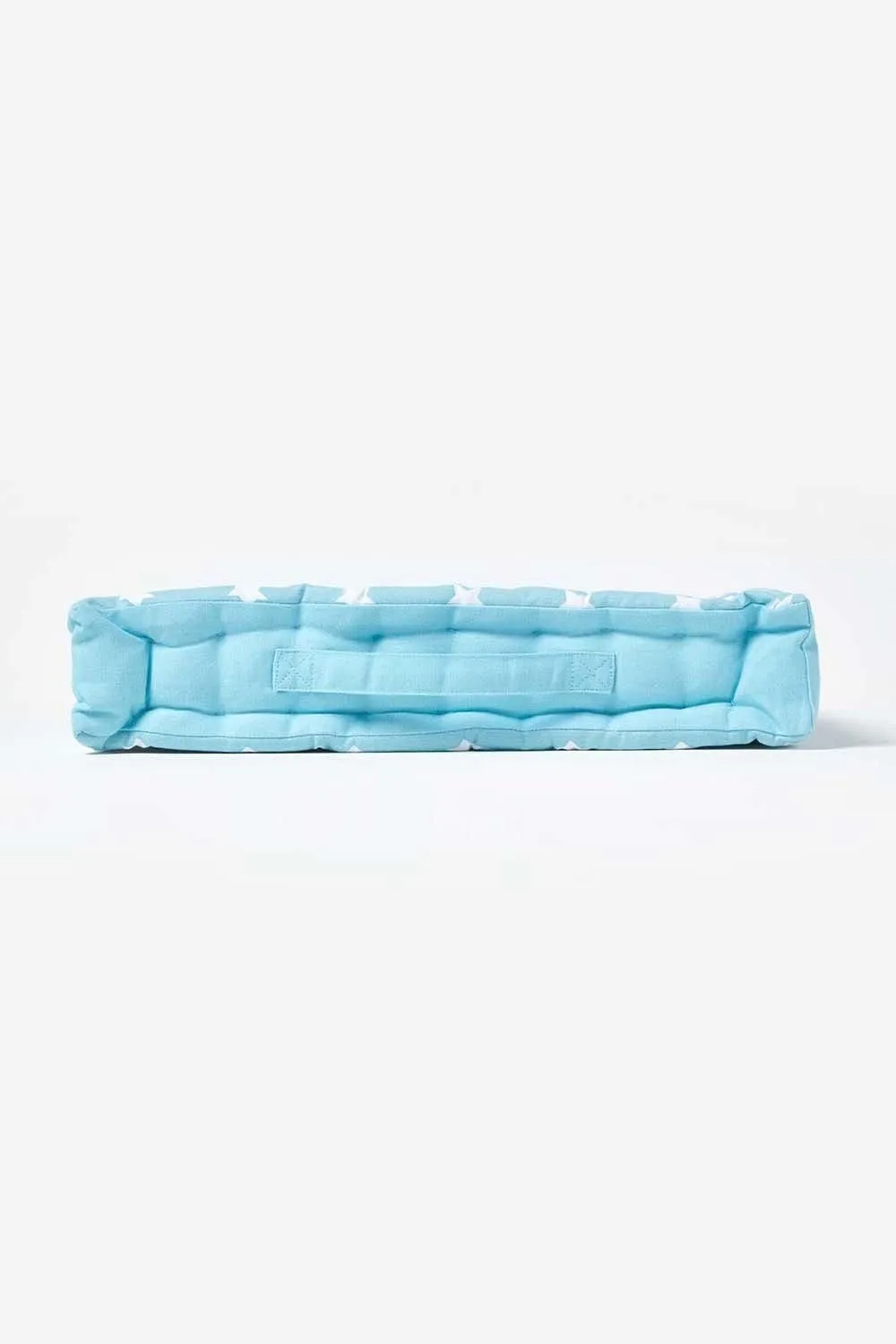 Homescapes Cotton Stars Floor Cushion in Blue 5