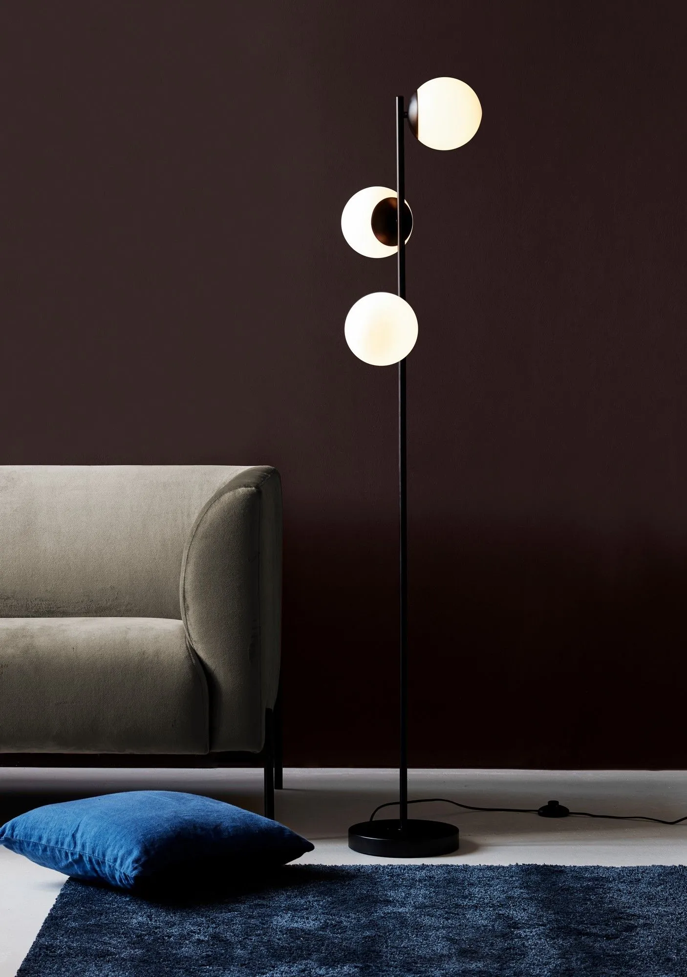 Nordlux Lilly Floor Lamp Black Metal Livingroom E14 Switch 6