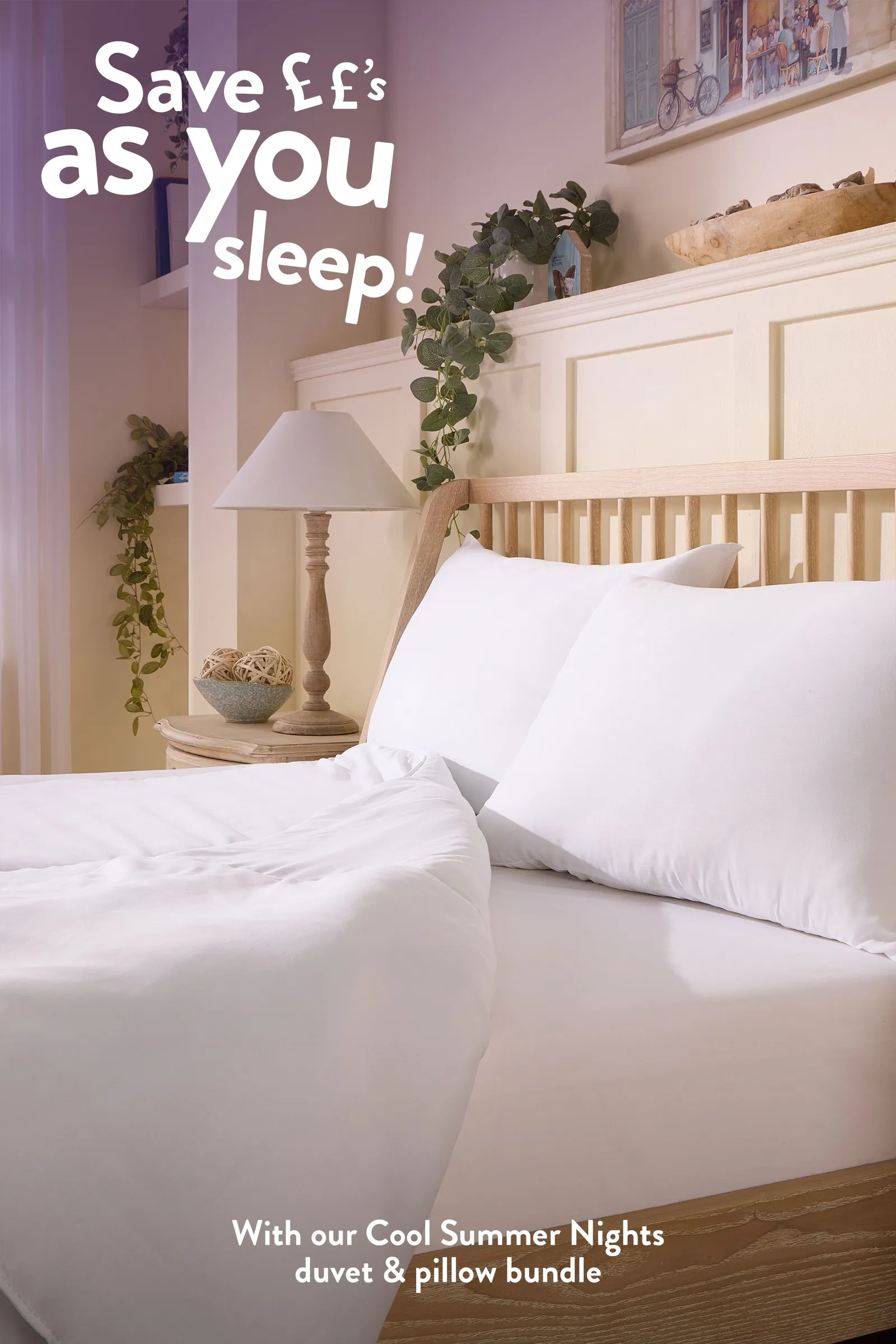 Slumberdown Cool Summer Nights 7.5 Tog Summer Duvet in White 5