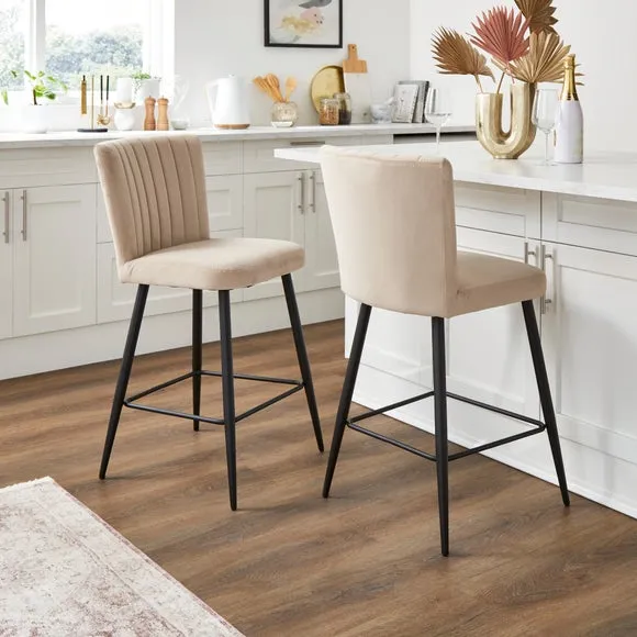 Taylor Counter Height Stool, Velvet 2