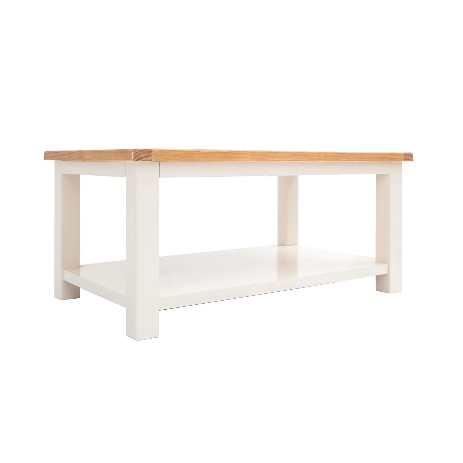 Cabinet Bits Coffee Table with Shelf - H45 W100 D60cm in Off-White 2