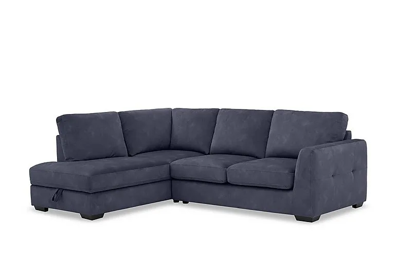 Dinky Fabric Left Hand Facing Corner Sofa with Storage Chaise End - Dexter Shadow - Sofas and Armchairs - In Time for Christmas