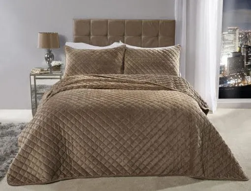 New Edge Blinds Banbury Bedspread in Brown