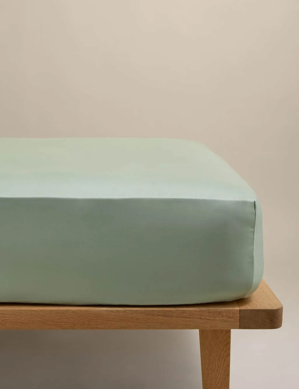 M&S Egyptian Cotton 230 Thread Count Silky Fitted Sheet Sage