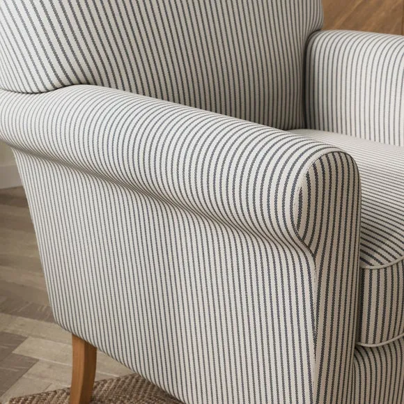 Enya Tiny Stripe Scroll Armchair 4