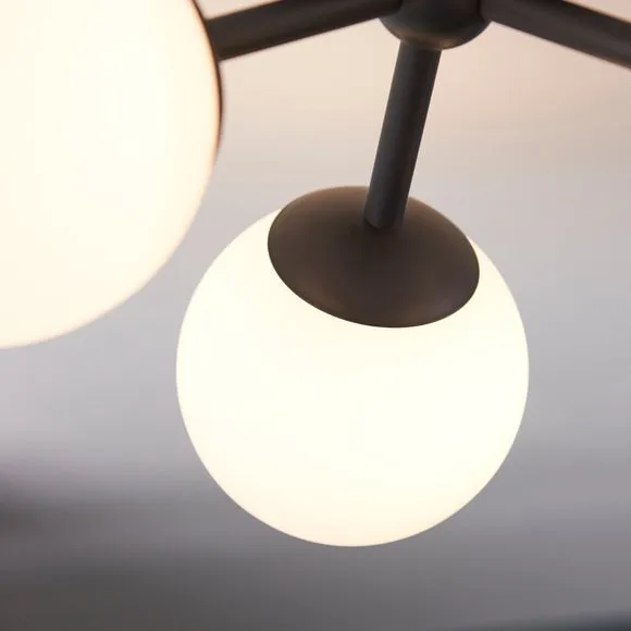 Vogue Orb 3-Arm Semi Flush Bathroom Ceiling Light 2