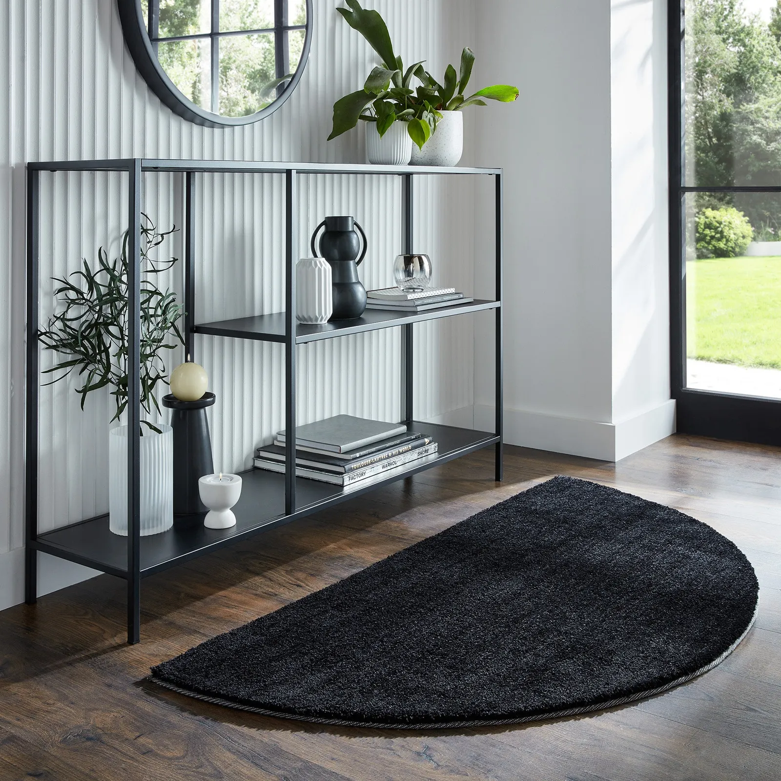 Isla Half Circle Rug Isla Black