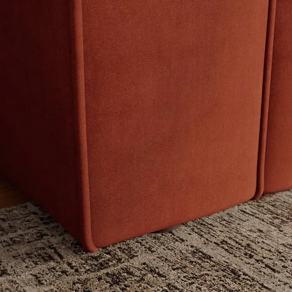 Abel Matte Velvet 2 Seater Sofa 5