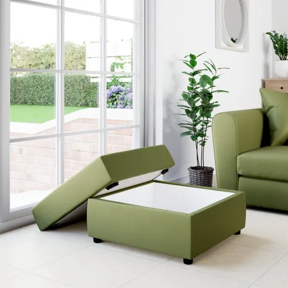 Square Opulent Velvet Storage Footstool 2
