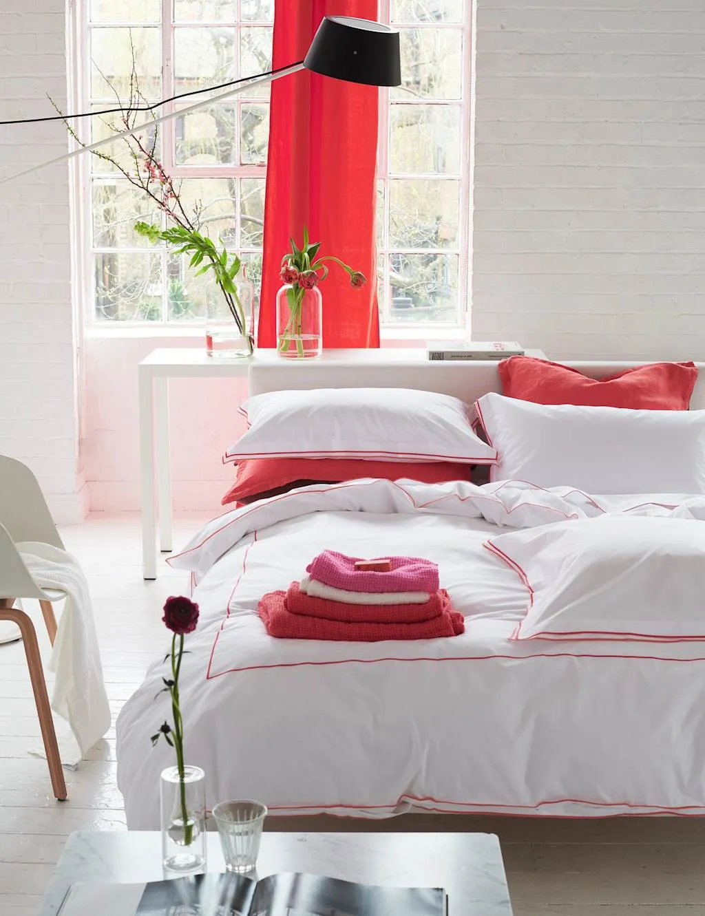 Designers Guild Pure Cotton Astor Bedding Set Pink Mix