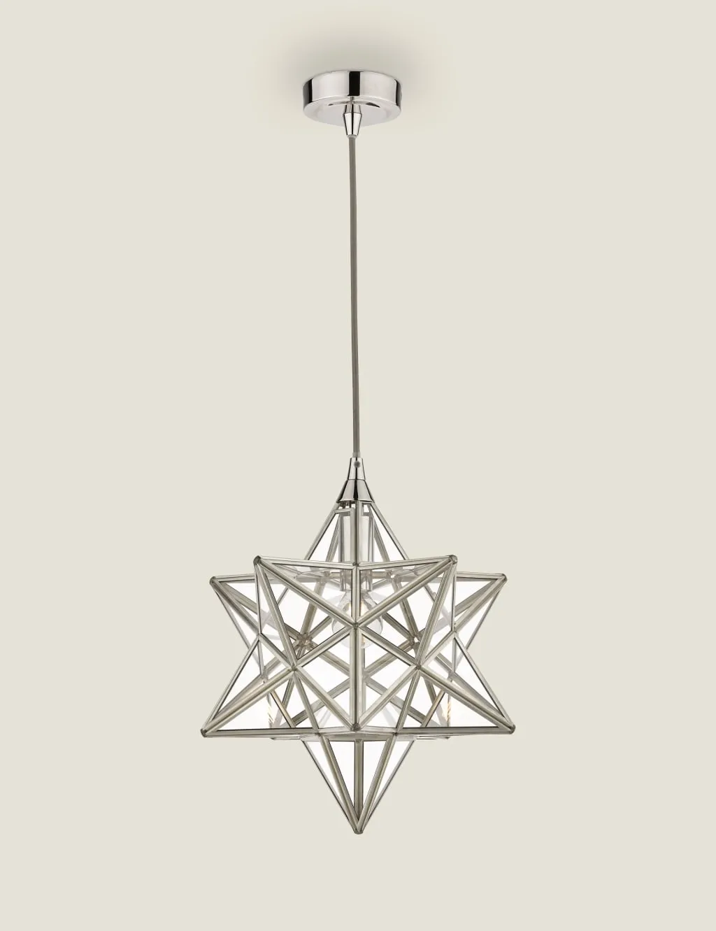 Laura Ashley Star Small Pendant Light Silver