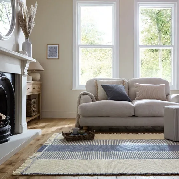 Clove Striped Wool Rug 1