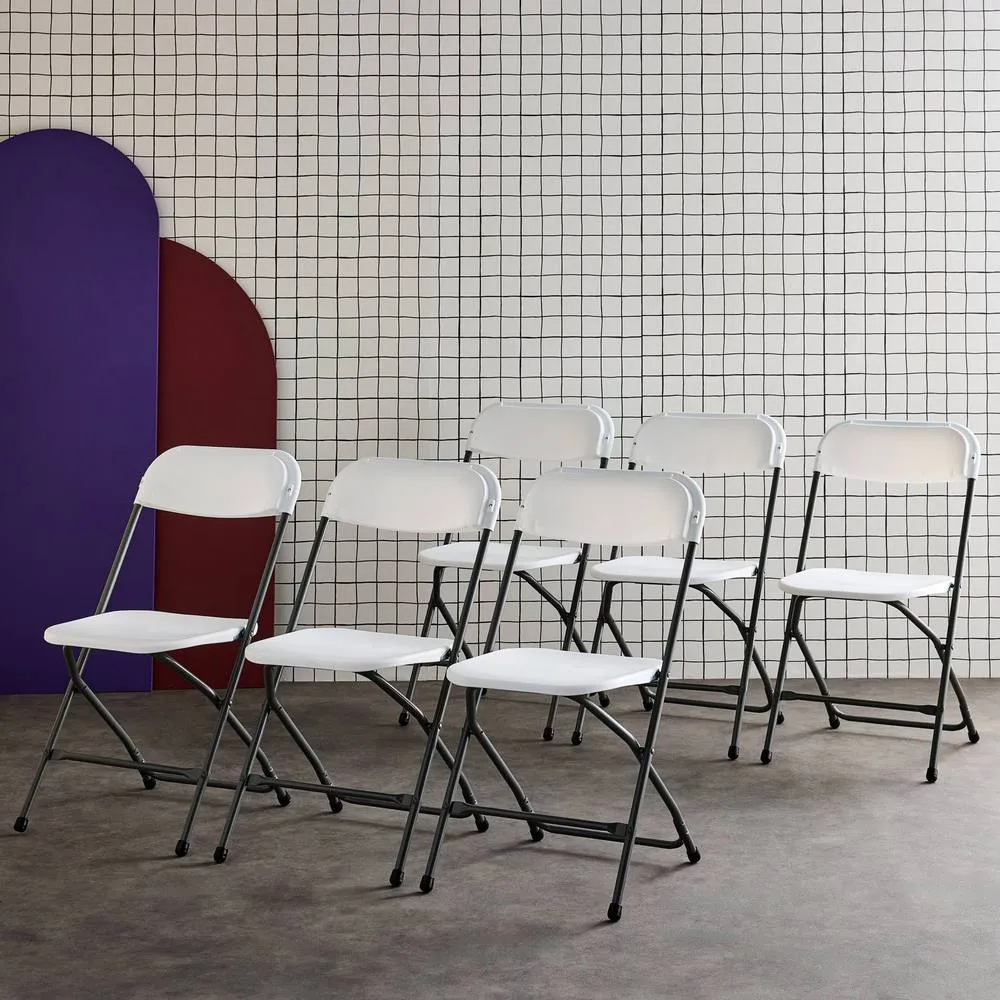 sweeek Set of 6 folding event chairs in White 3