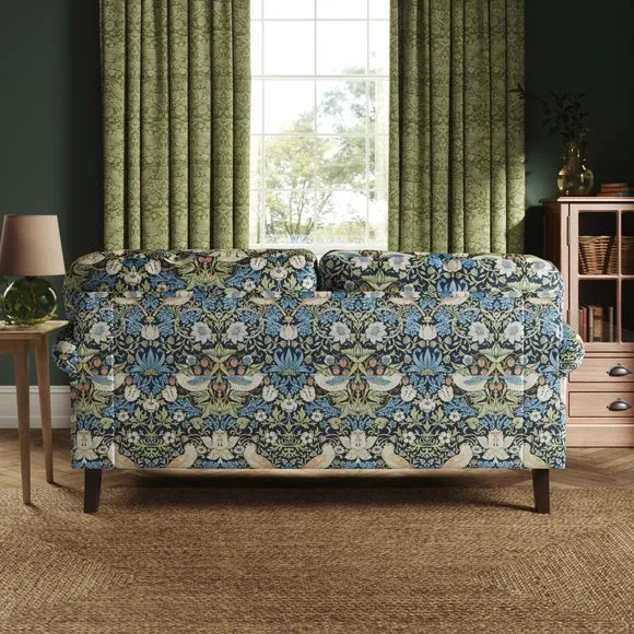 Jolene William Morris Strawberry Thief Print Velvet 3 Seater Sofa 3