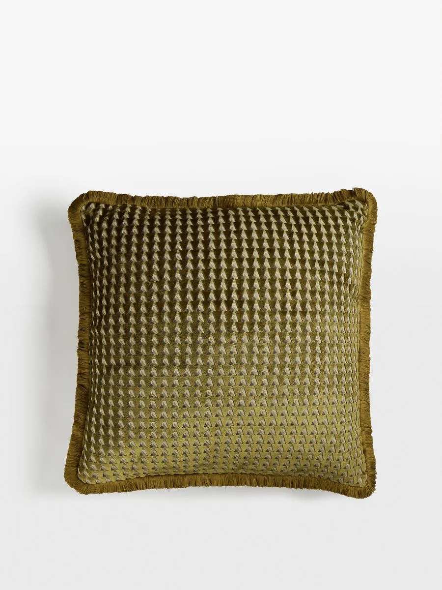 Charis Square Cushion, Large, Ochre