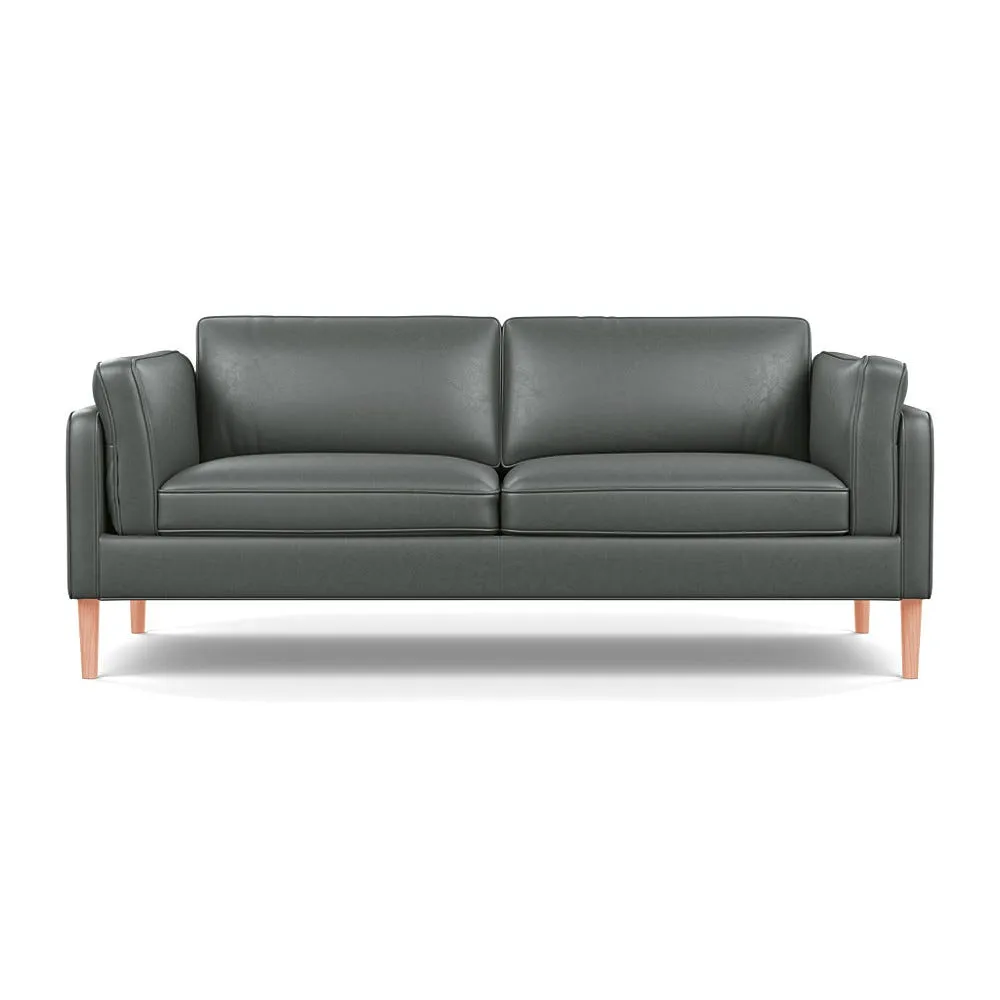 Heal's Sonno 3 Seater Daino Leather Steel Natural Feet 1