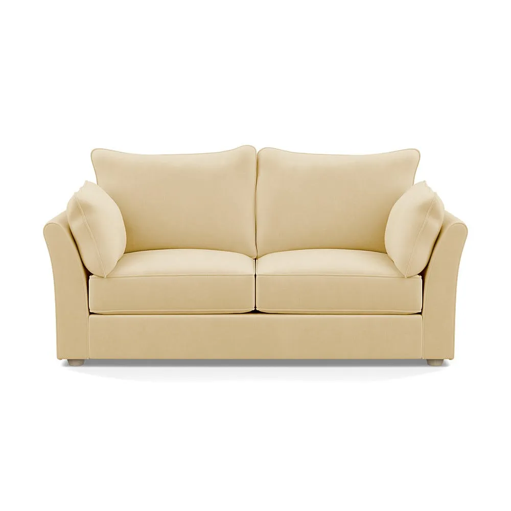 Heal's Tailor 3 Seater Sofa Smart Luxe Velvet Biscuit Natural Beech Feet 1