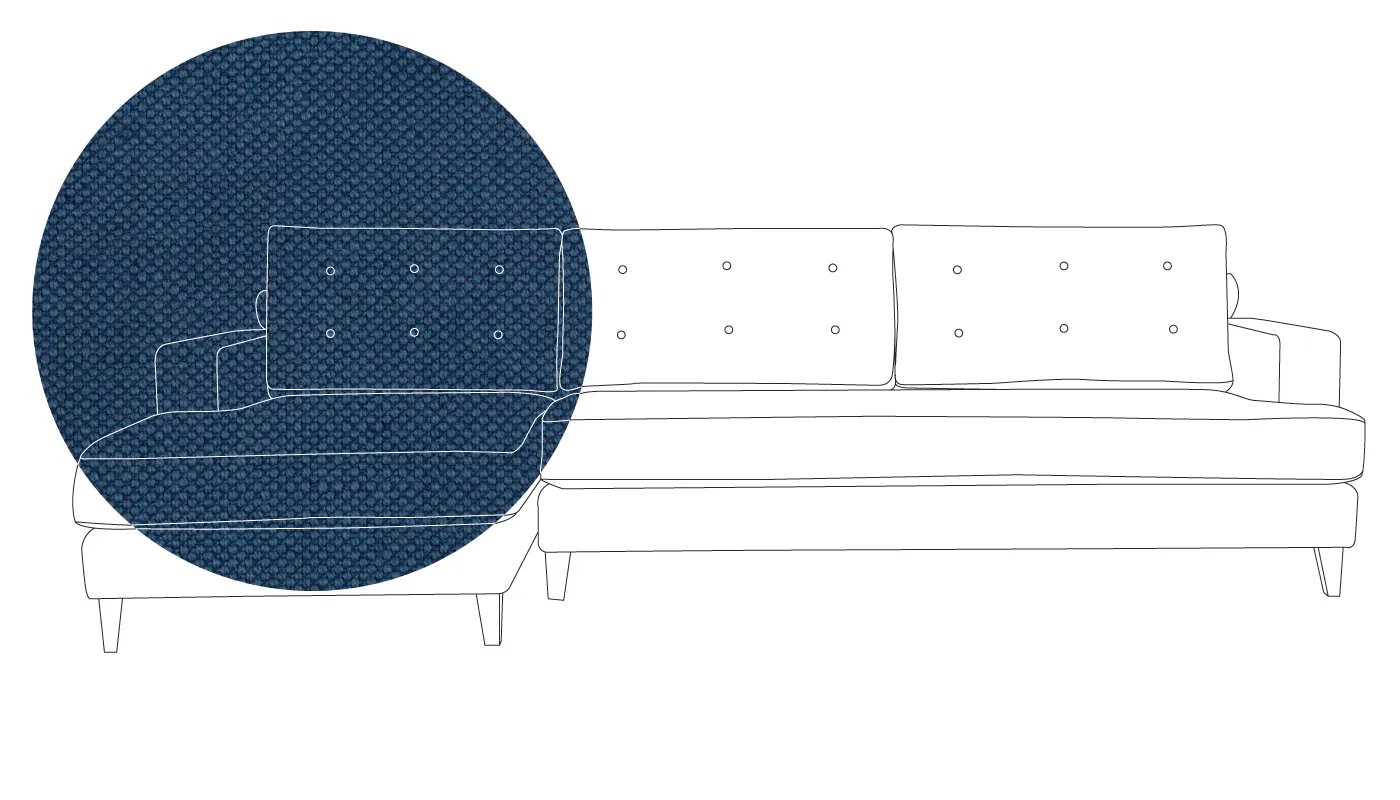 Heal's Mistral Left Hand Corner Sofa Capelo Linen-Cotton Inkspot Natural Feet
