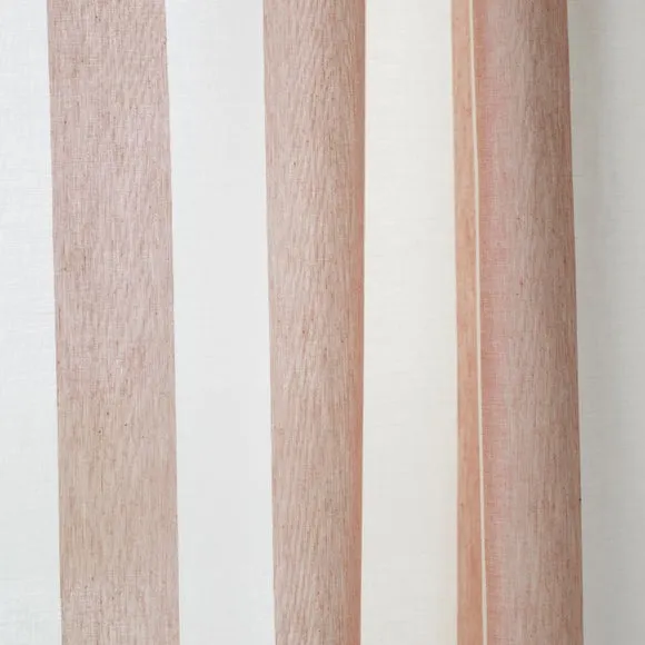 Beatrice Woven Stripe 100% Cotton Unlined Slot Top Curtains 3