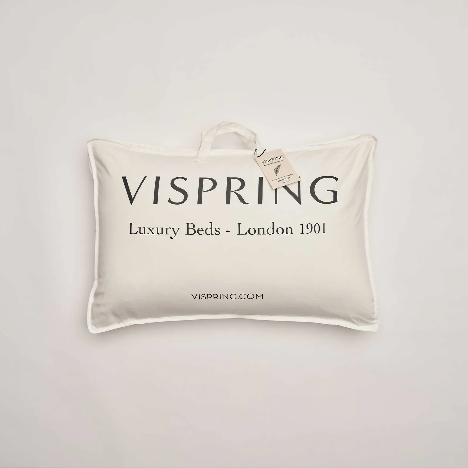 Vispring English Duck Down Pillow 75X50, White Fabric | Barker & Stonehouse 4