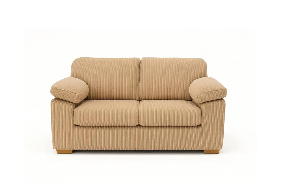 Bliss Furniture Jumbo Cord 2 Seater Sofa with Soft Fabric in Beige Colour
