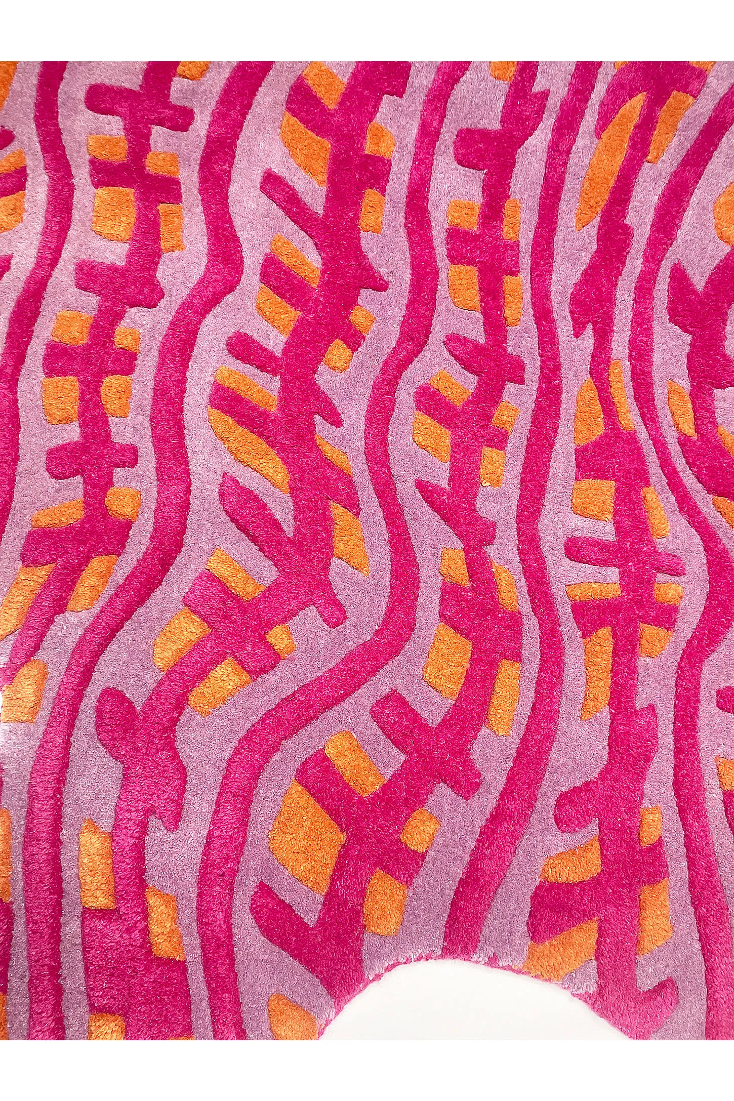 Wavey Casa Wavey Rug - Pink 140cm X 130cm 4