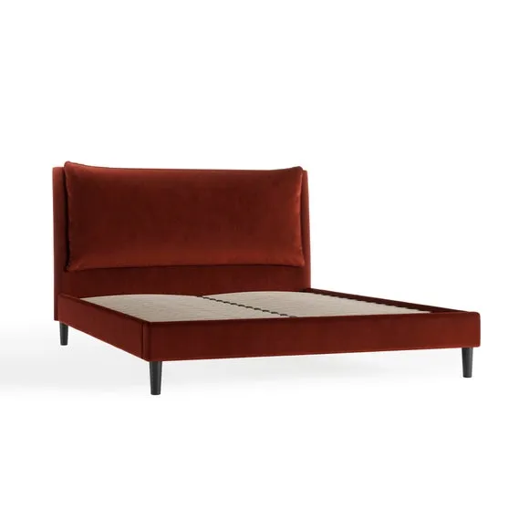 Skylar Velvet Pillow Back Bed Frame 6