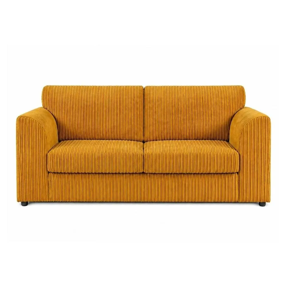 Bliss Furniture Jumbo Cord High Back 3 Seater Sofa in Orange in Mustard