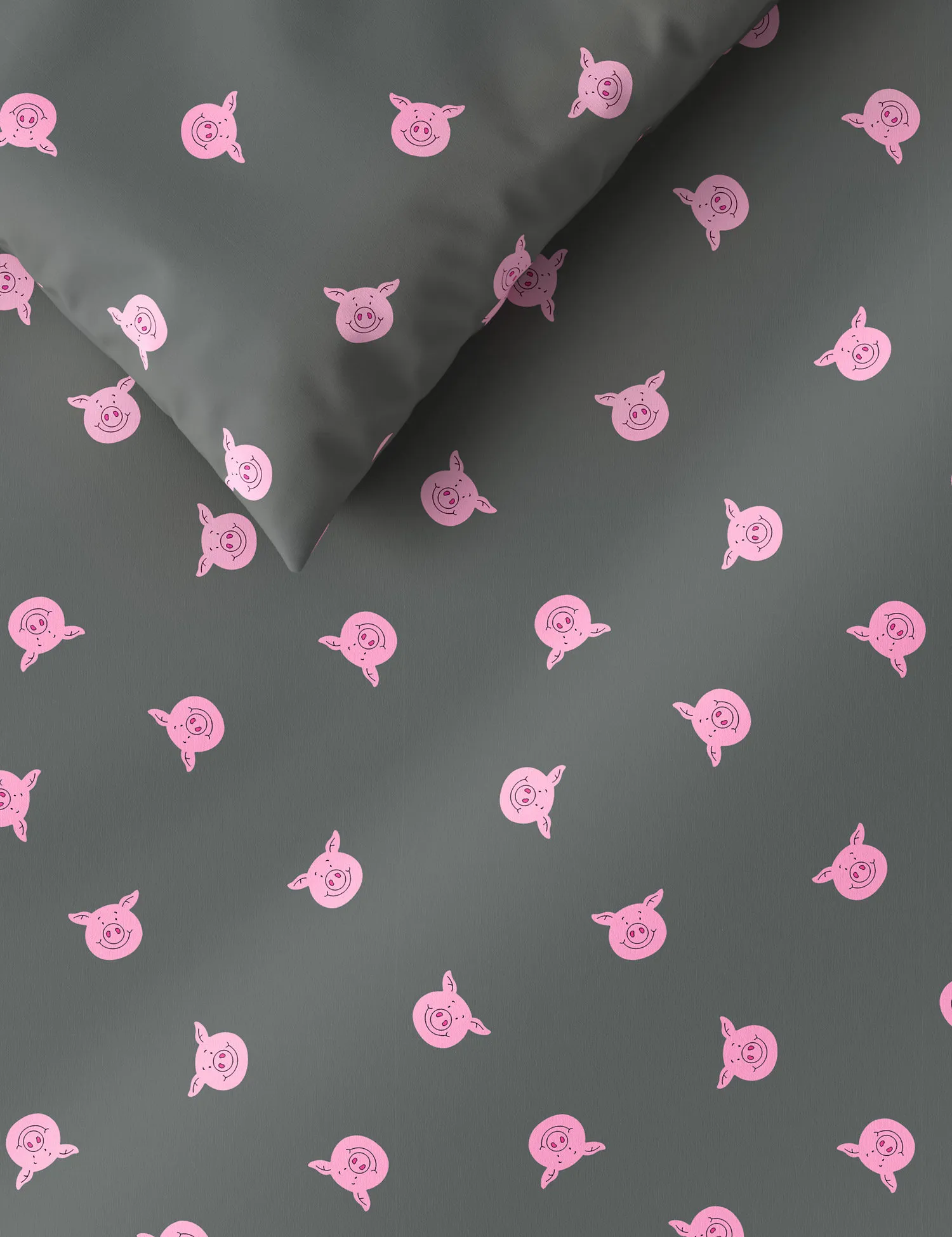 M&S Percy Pig™ Cotton Blend Percy Repeat Bedding Set
