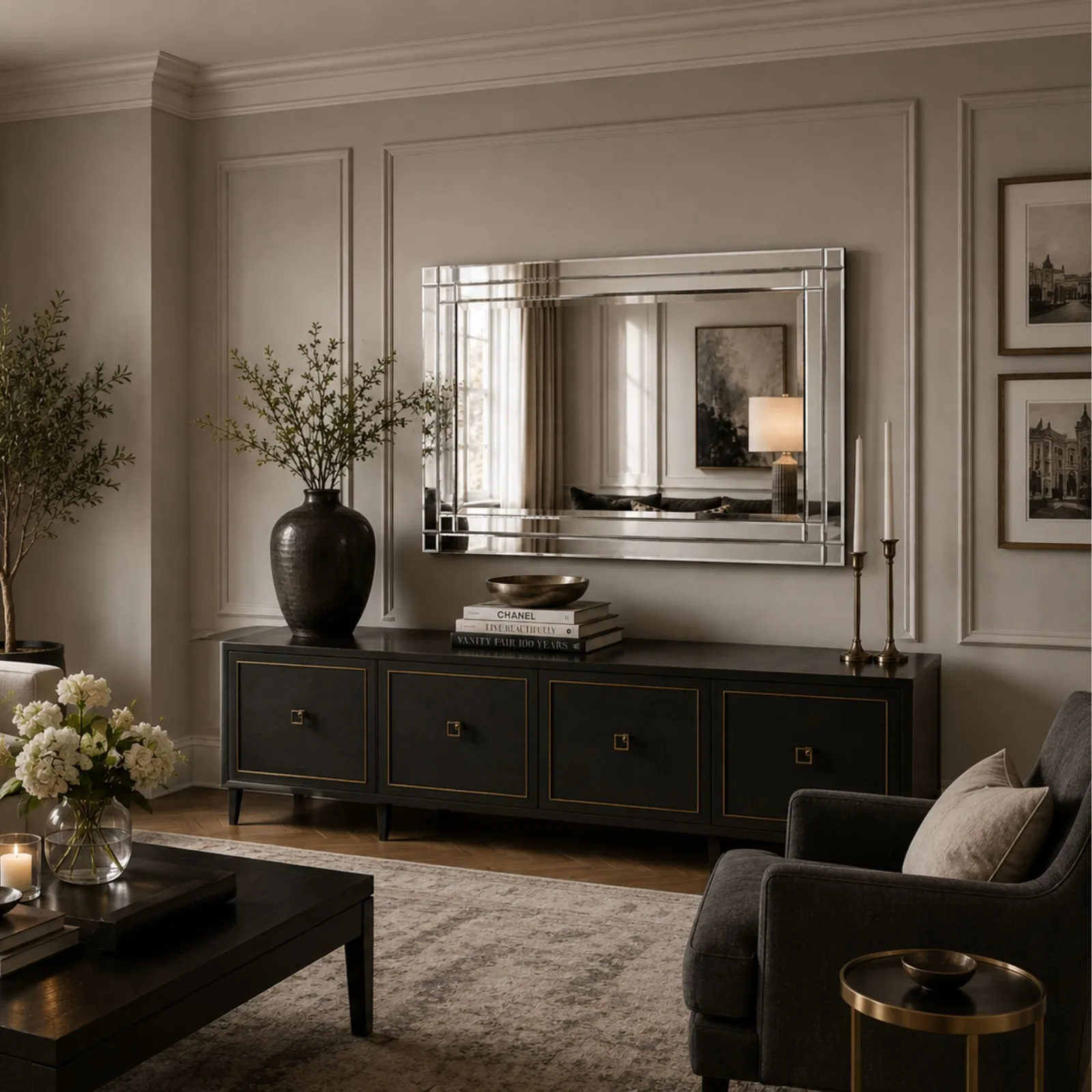 Yearn Mirrors Double Bevelled Wall Mirror 90x60cm in Clear 4