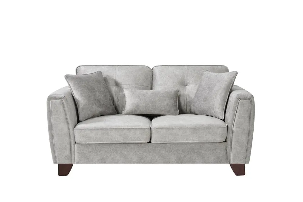 Comfy Living Ltd Faux Suede Sofa 3 Seater 2 Seater Arm Chair In Grey 3
